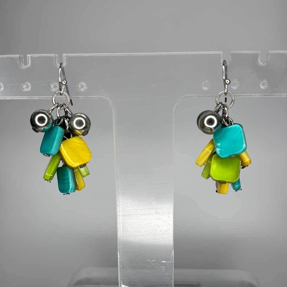 Vibrant Beaded Dangle Earrings